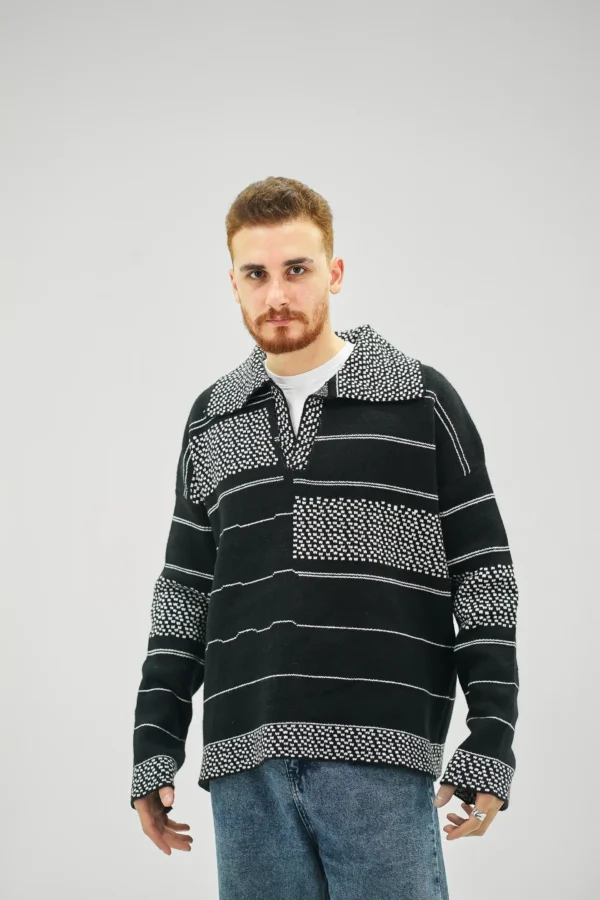 KNITTED POLO PULLOVER - Image 3