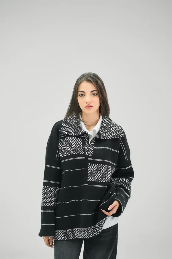 KNITTED POLO PULLOVER - Image 12