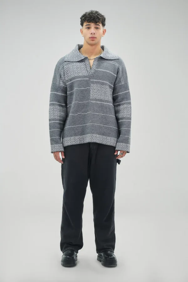 KNITTED POLO PULLOVER - Image 14