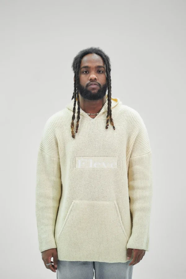 OVERSIZED KNITTED HOODIE - Image 3