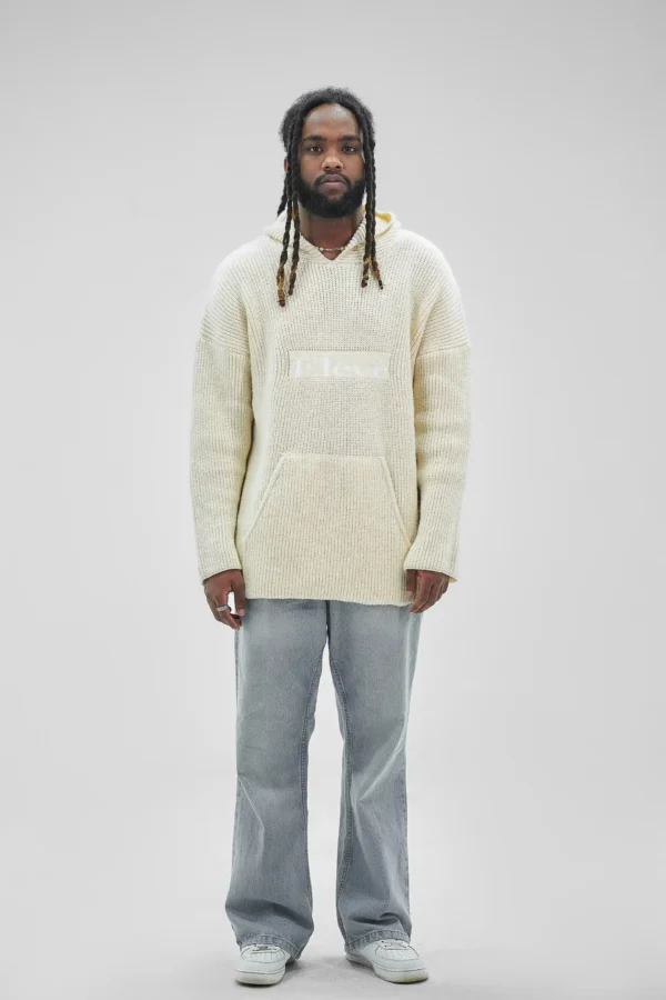 OVERSIZED KNITTED HOODIE - Image 2