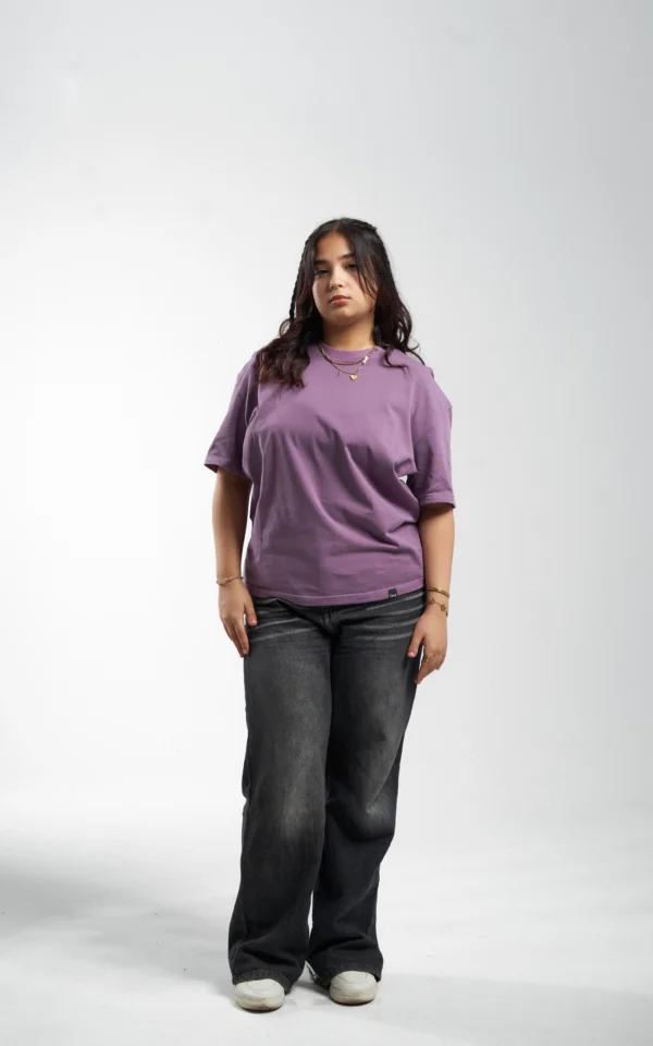 Èlevè ChillVibe Oversized Tee – Basic Thai Edition - Lavender
