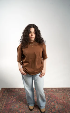 Èlevè ChillVibe Oversized Tee – Basic Thai Edition - Toffee