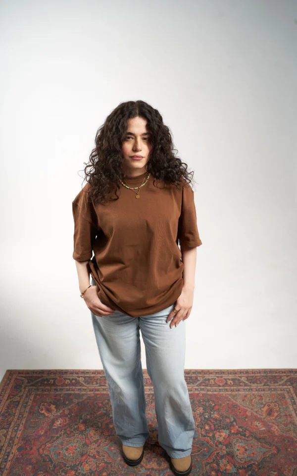 Èlevè ChillVibe Oversized Tee – Basic Thai Edition - Toffee