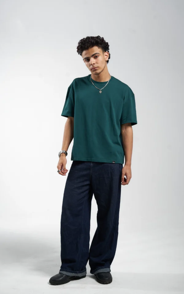 Èlevè ChillVibe Oversized Tee – Basic Thai Edition - Petroleum - Image 2
