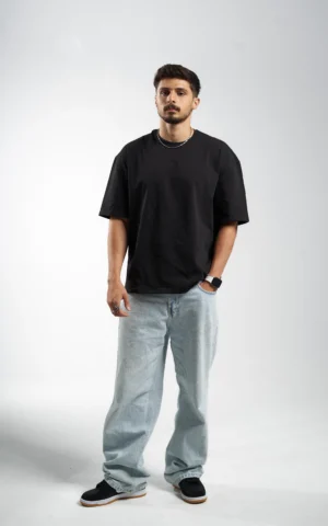 Èlevè ChillVibe Oversized Tee – Basic Thai Edition - Black