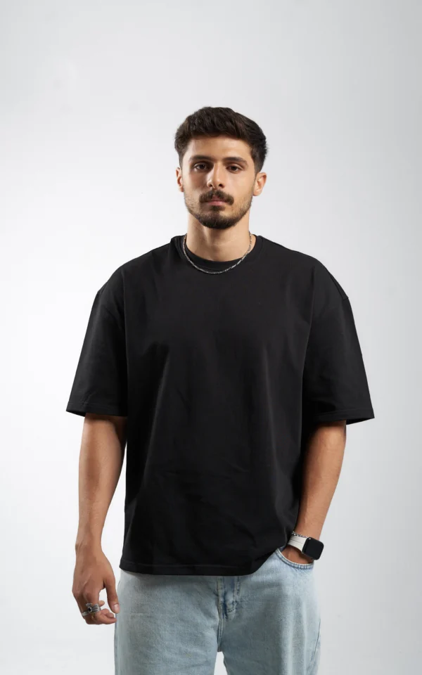 Èlevè ChillVibe Oversized Tee – Basic Thai Edition - Black - Image 2