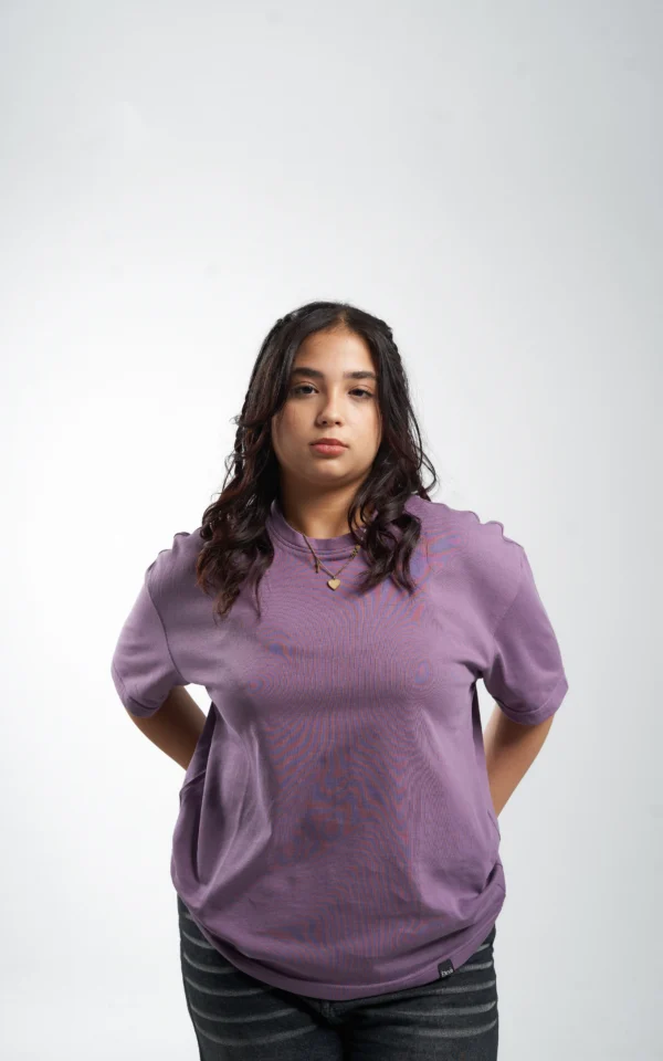 Èlevè ChillVibe Oversized Tee – Basic Thai Edition - Lavender - Image 2