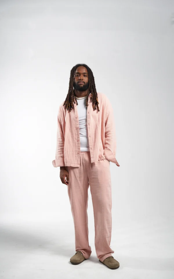 Èlevè ChillVibe Linen Set - Pink - Image 2