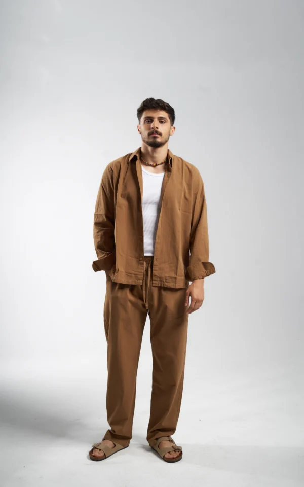 Èlevè ChillVibe Linen Set - Toffee - Image 3