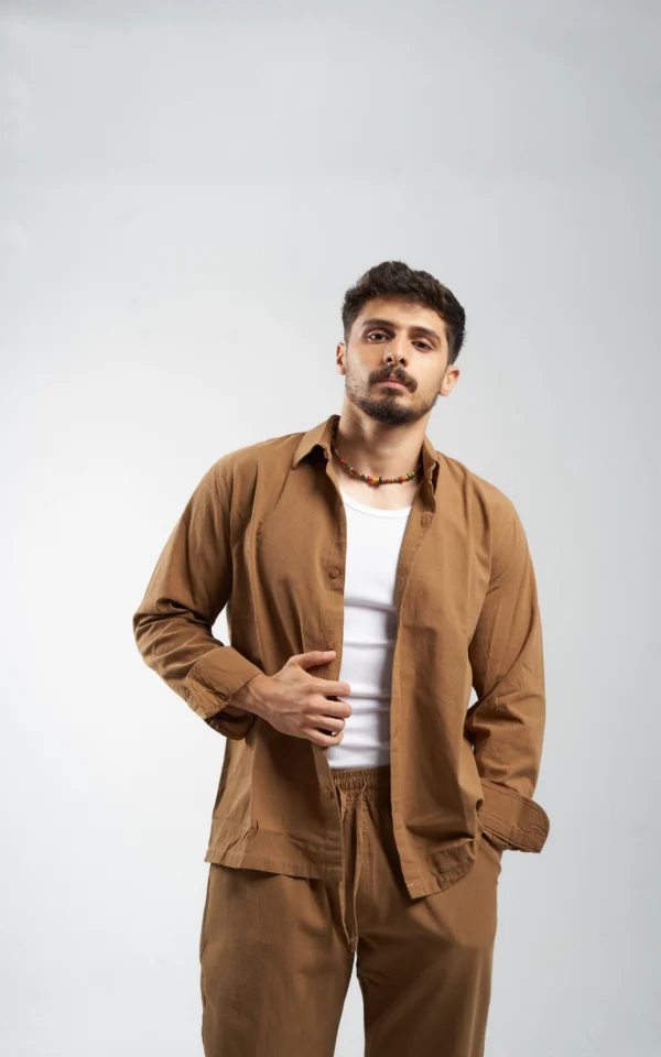 Èlevè ChillVibe Linen Set - Toffee - Image 2
