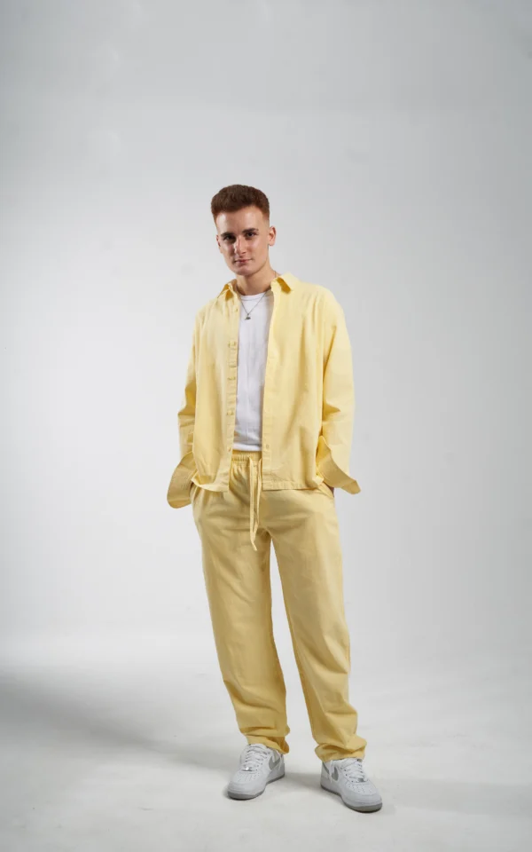Èlevè ChillVibe Linen Set - Yellow - Image 2