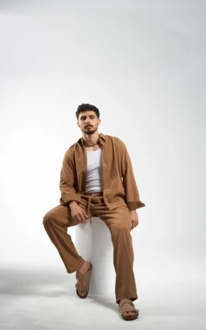 Èlevè ChillVibe Linen Set - Toffee