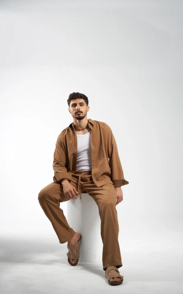 Èlevè ChillVibe Linen Set - Toffee