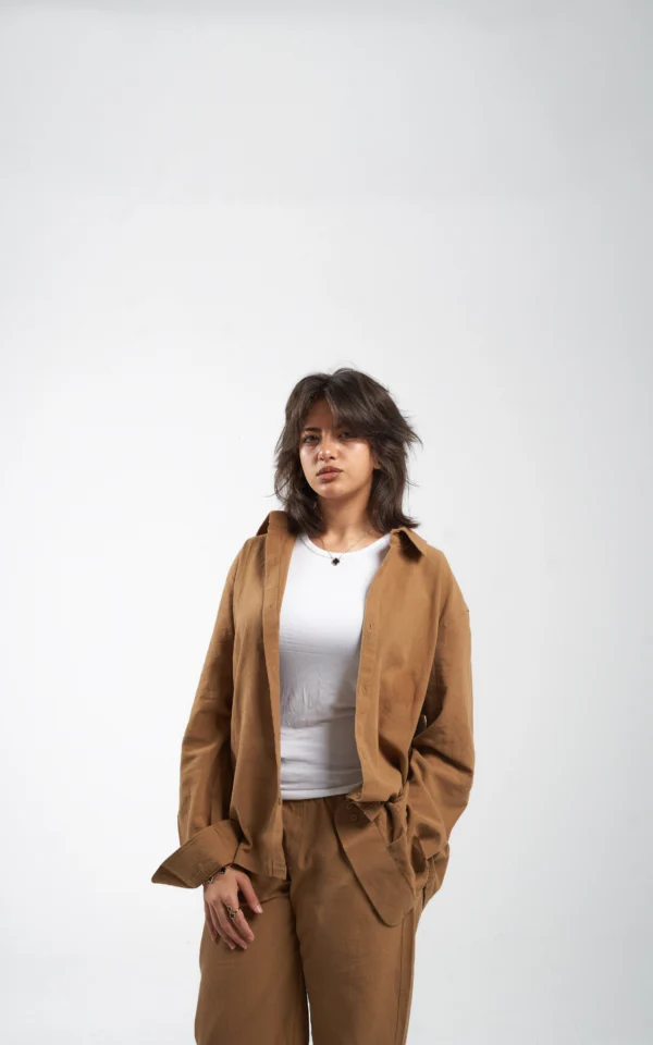 Èlevè ChillVibe Linen Set - Toffee - Image 3