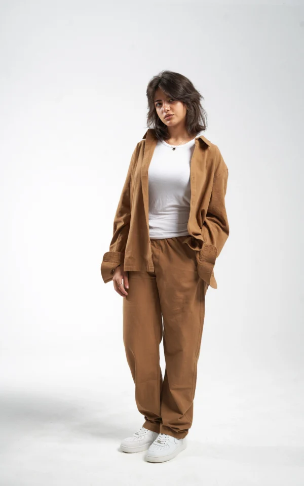 Èlevè ChillVibe Linen Set - Toffee - Image 2