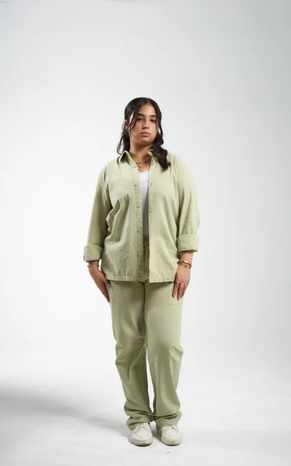 Èlevè ChillVibe Linen Set - Olive - Image 4