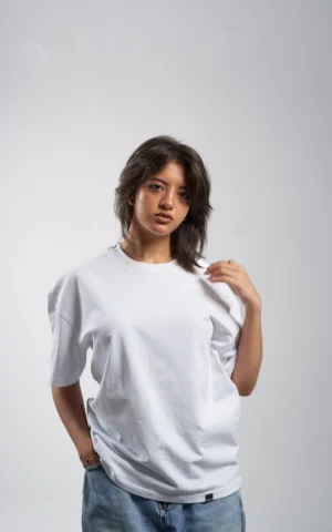 Èlevè ChillVibe Oversized Tee – Basic Thai Edition - White