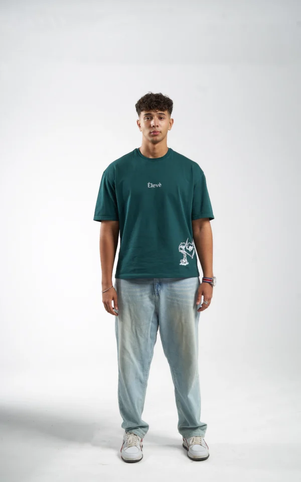 Èlevè ChillVibe Oversized Tee - Petroleum - Image 2