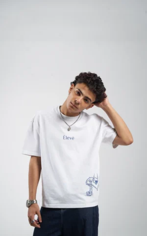 Èlevè ChillVibe Oversized Tee - White