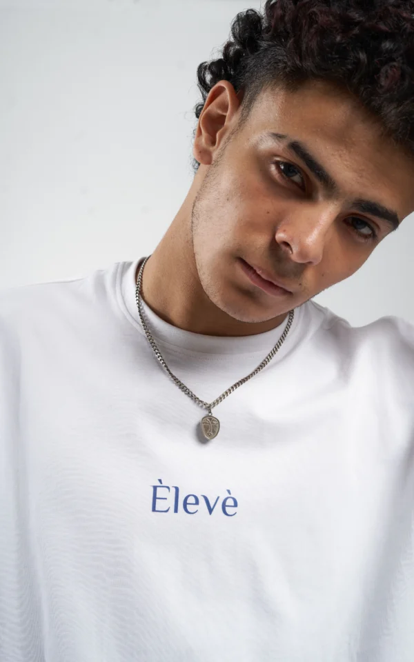Èlevè ChillVibe Oversized Tee - White - Image 3