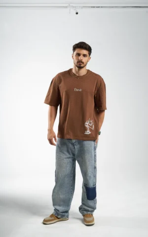 Èlevè ChillVibe Oversized Tee - Toffee