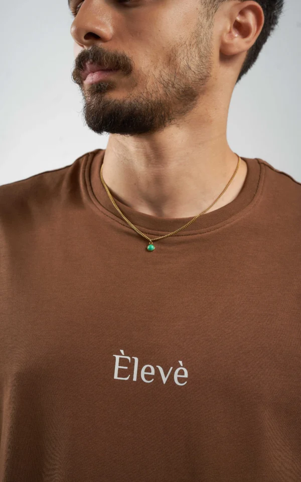 Èlevè ChillVibe Oversized Tee - Toffee - Image 3