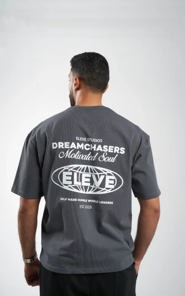 Èlevè ChillVibe Oversized Tee - Gray - Image 4