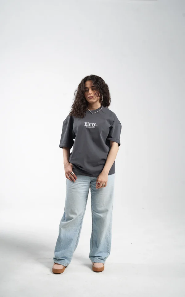 Èlevè ChillVibe Oversized Tee - Gray - Image 2